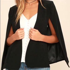 Forever 21 Black Cape Blazer Like New Size Small